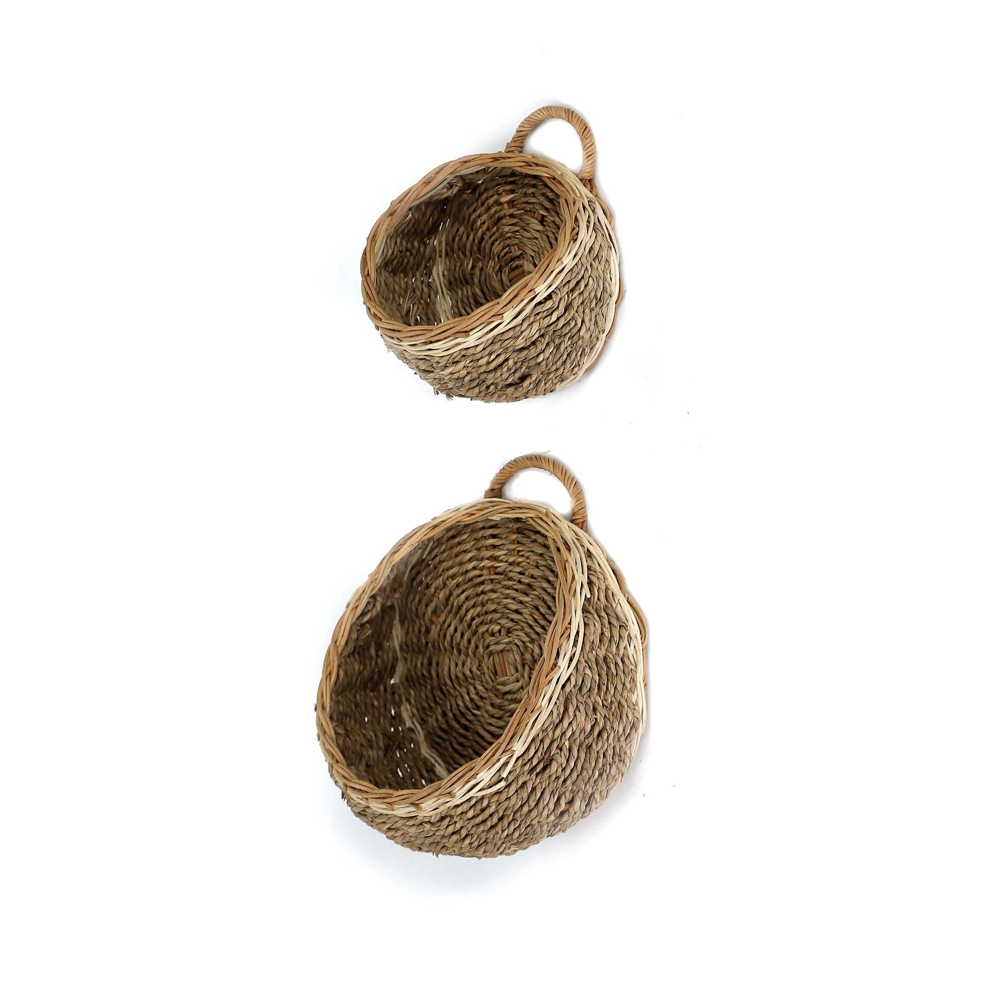 Woven Seagrass Wicker Gabion Hanging Decor HD334124